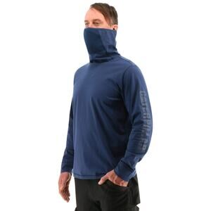 Caterpillar Workwear Mens size XL Viral Off Long Sleeve Gaitor Tee Tshirt Blue